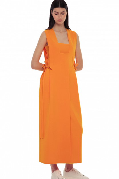 СУКНЯ  КОЛЬОРУ МАНГО З ТОПОМ KARAVAY, фото4