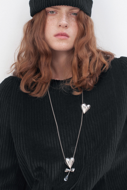 LOVE BOW DROP SILVER  ПІДВІСКА KARAVAY, фото4